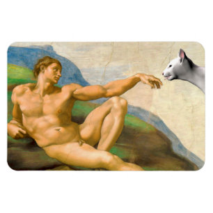 The Creation Of Adam Parody Magnet
