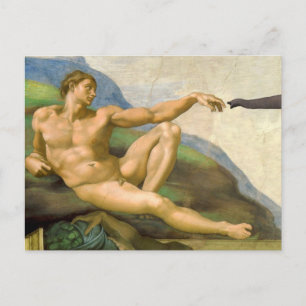 The Creation Of Adam Parody Postcard