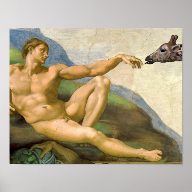 The Creation Of Adam Parody Poster (Front)