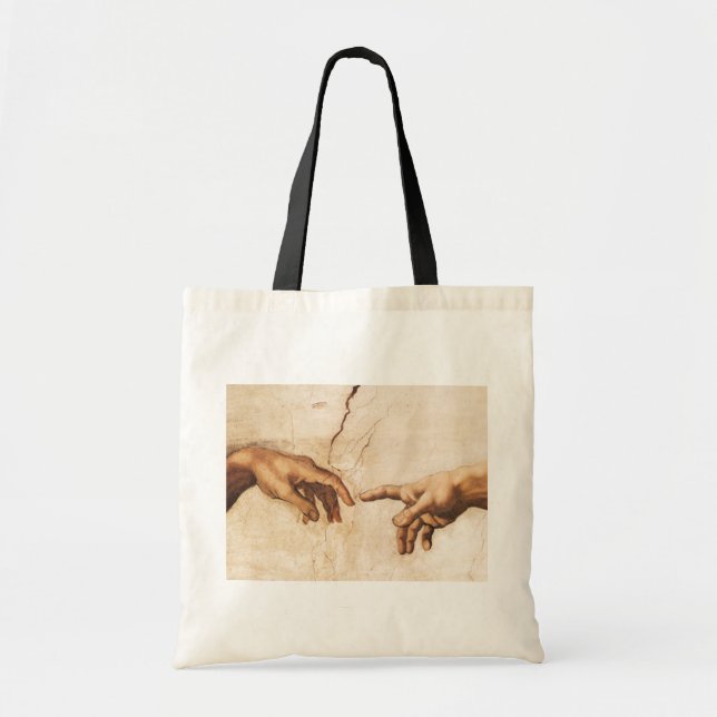 The Creation of Adam Tote Bag (Front)