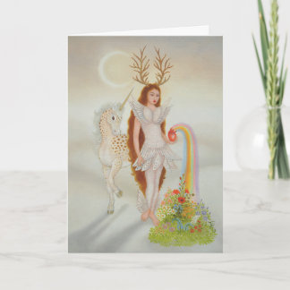 the creation of spring greeting card