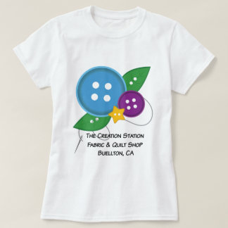 The Creation Station Button T-Shirt (Blue Version)