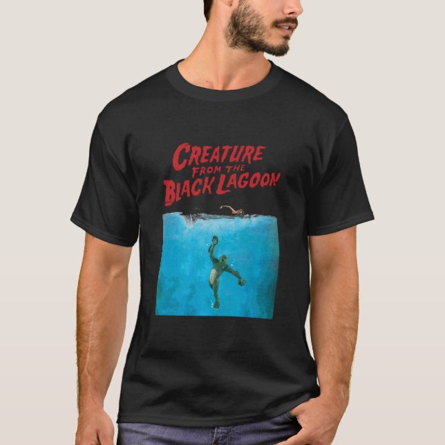 The Creature from the Black Lagoon JAWS parody T-Shirt (Front)