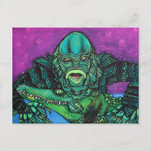 The Creature Lives Postcard