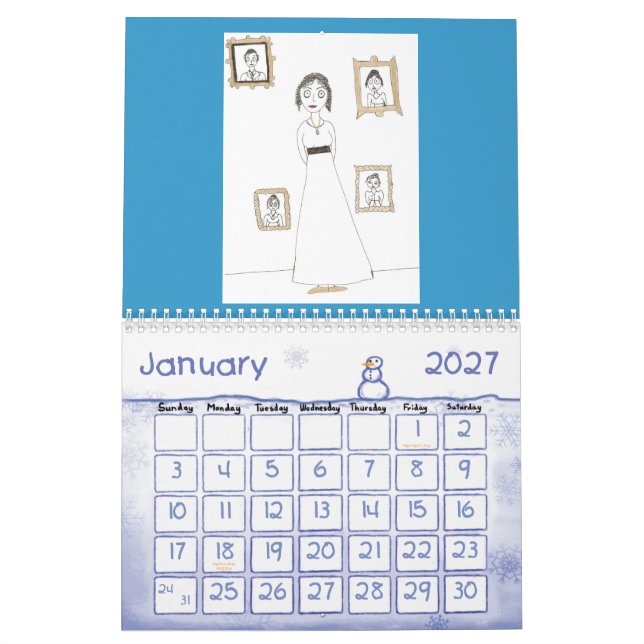 The Creepy & Cute Jane Austen Calendar (Jan 2027)