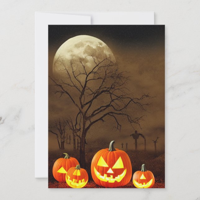 The Creepy Graveyard Halloween Bash Party Invitation (Front)