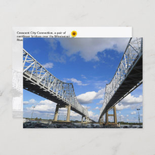 The Crescent City Connection, New Orleans, LA -  Postcard