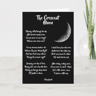 The Crescent Moon, Cute Poem Card
