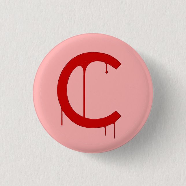 The Crimson Almost Logo 1 Inch Round Button (Front)