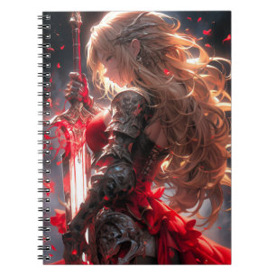 The Crimson Knight   Anime Warrior Princess Art Notebook