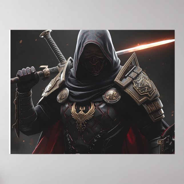 The Crimson Oathbreaker| Fantasy Warrior Poster (Devant)