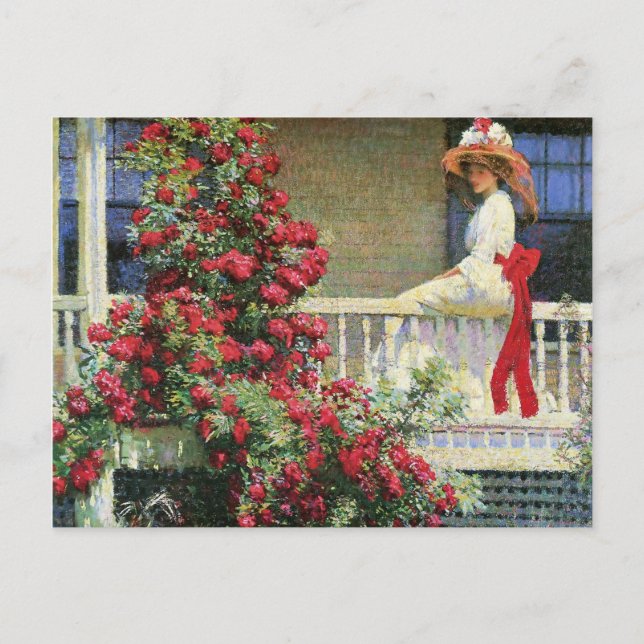 The Crimson Rambler Philip Hale Fine Art Postcard (Front)