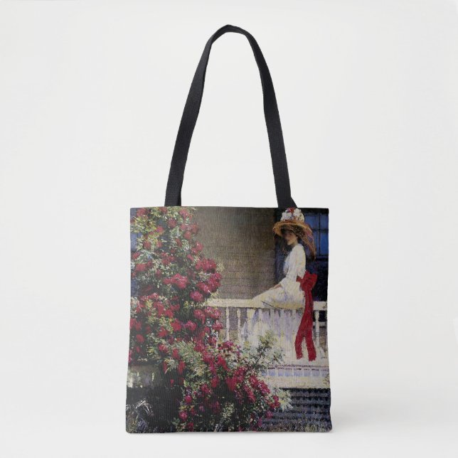The Crimson Rambler Tote Bag (Front)