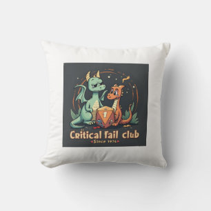 The Critical Fail Club Throw Pillow