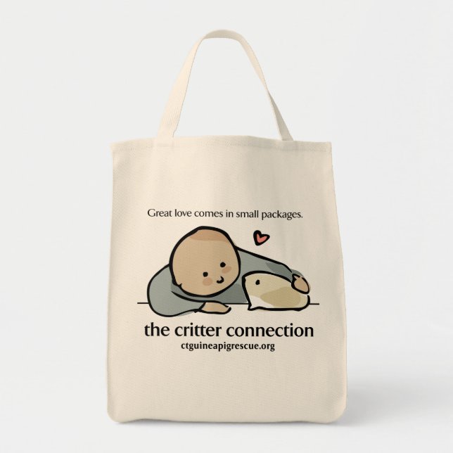 The Critter Connection Grocery Tote Bag (Front)
