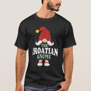 The Croatian Gnome Family Christmas Pajama  T-Shirt