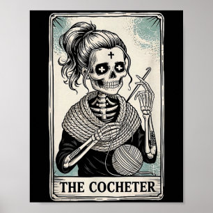 The Crocheter Tarot Card Funny Yarn Design  Poster