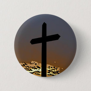 The Cross 2 Inch Round Button