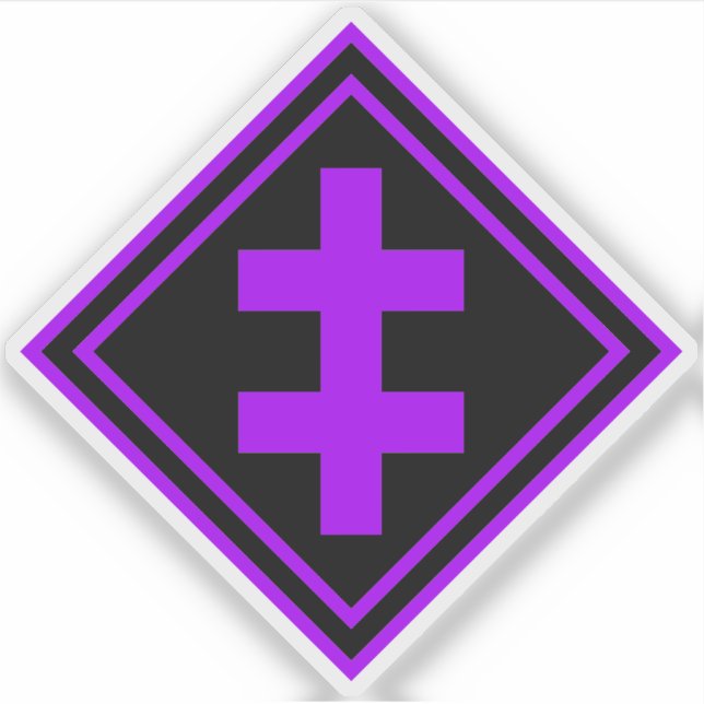 The Cross Of Lorraine - v2 (purple)  (Front)