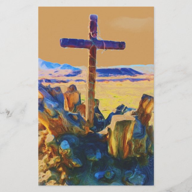 The Cross of Salvation-Saved_ Stationery (Front)