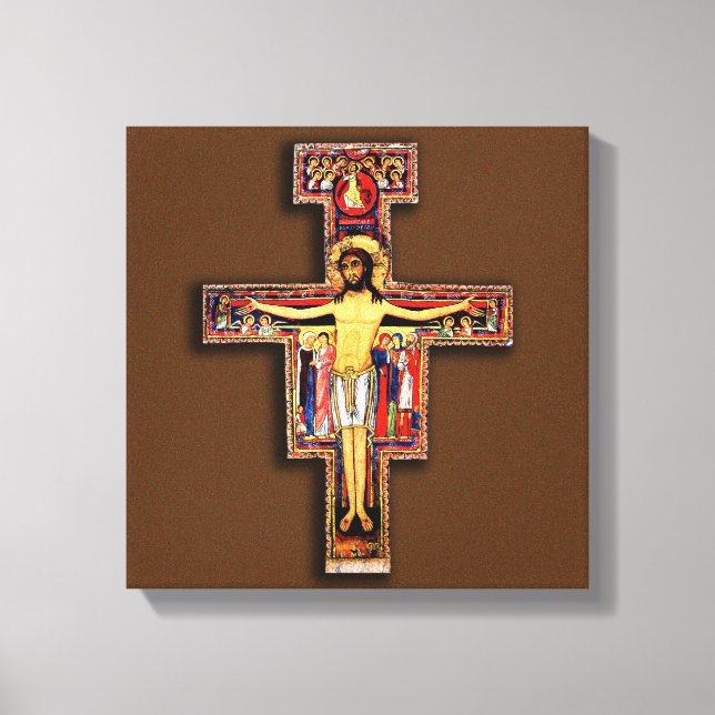 THE CROSS OF SAN DAMIANO, THE FRANCISCAN CROSS. CANVAS PRINT (Front)