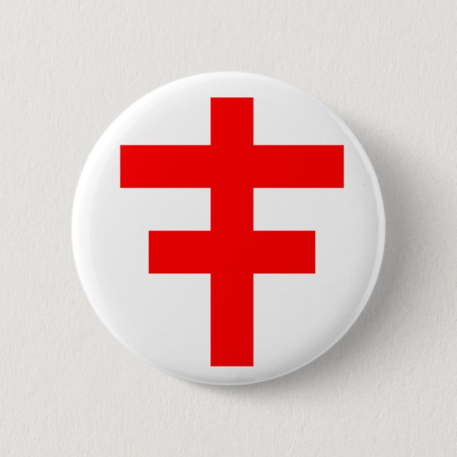 The Cross Pattee of The Scottish Knights Templar 2 Inch Round Button (Front)
