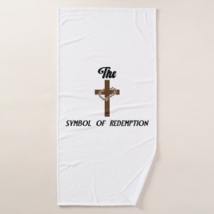 THE CROSS. SYMBOL OF REDEMPTION. BATH TOWEL
