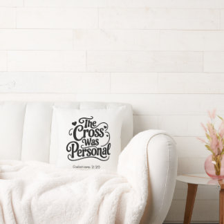 The Cross Was Personal Christian Faith Home Decor Throw Pillow