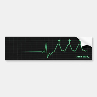 The Crossover EKG Bumper Sticker