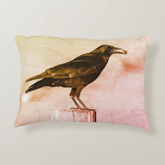 The Crow Accent Pillow (Back)