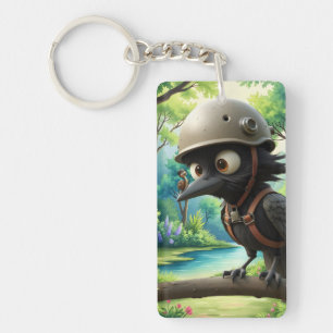 The Crow Who Took Flying Advice from a Snail. Keychain