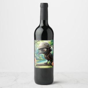 The Crow Who Took Flying Advice from a Snail. Wine Label