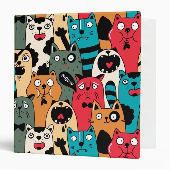 The crowd of cats binder (Front/Inside)