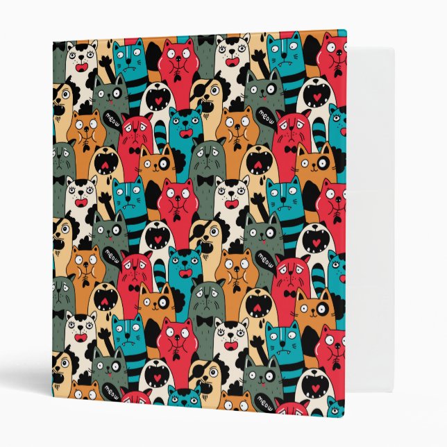 The crowd of cats binder (Front/Inside)