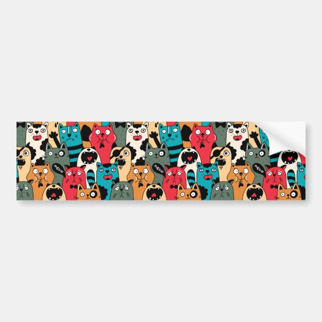 The crowd of cats bumper sticker (Front)