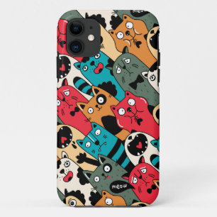 The crowd of cats iPhone 11 case