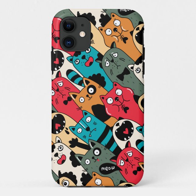 The crowd of cats Case-Mate iPhone case (Back)