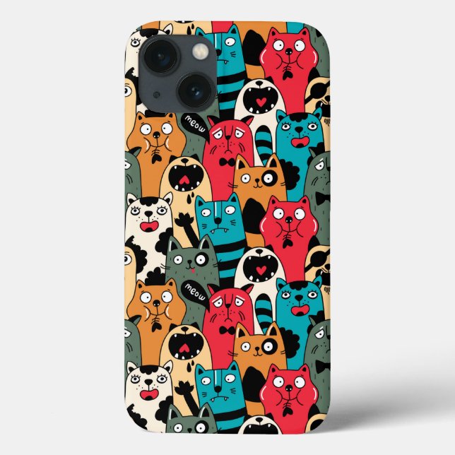 The crowd of cats Case-Mate iPhone case (Back)