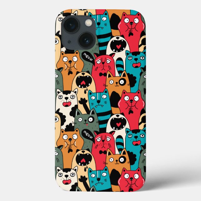 The crowd of cats Case-Mate iPhone case (Back)