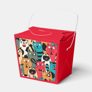 The crowd of cats favor box