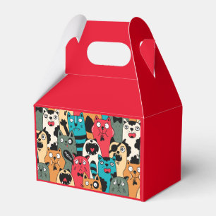 The crowd of cats favor box