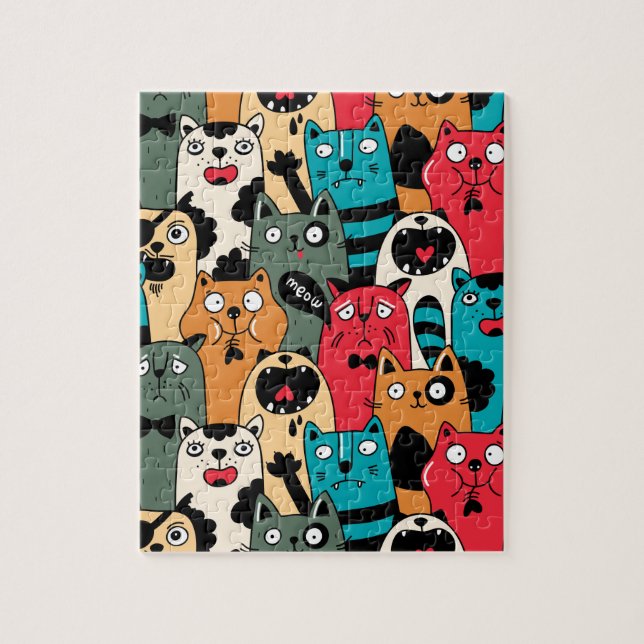 The crowd of cats jigsaw puzzle (Vertical)