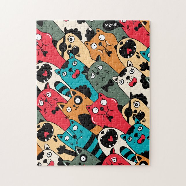 The crowd of cats jigsaw puzzle (Vertical)