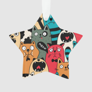 The crowd of cats ornament