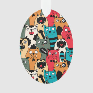The crowd of cats ornament