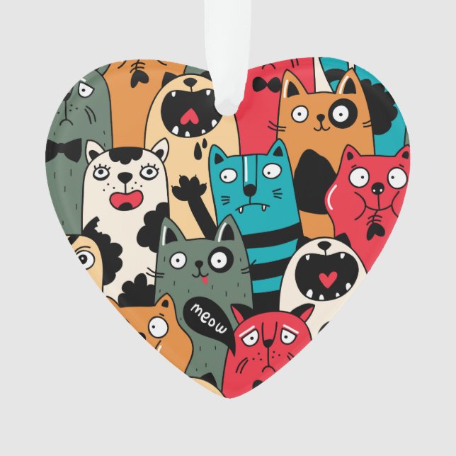 The crowd of cats ornament (Front)