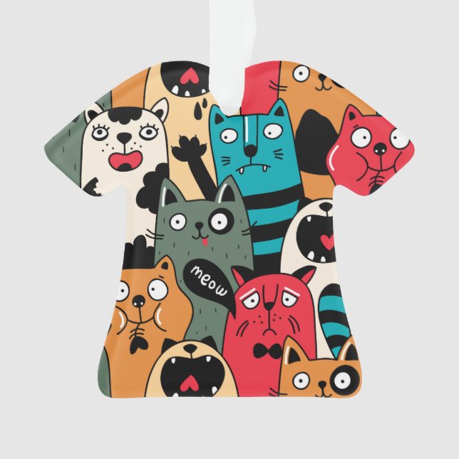 The crowd of cats ornament (Front)