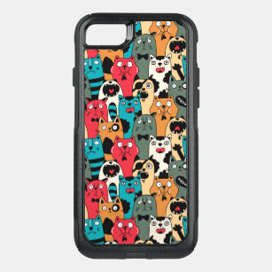 The crowd of cats OtterBox commuter iPhone 8/7 case