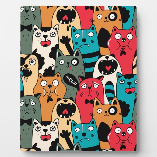 The crowd of cats plaque (Front)