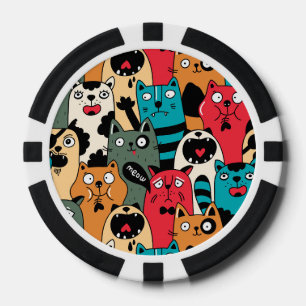 The crowd of cats poker chips